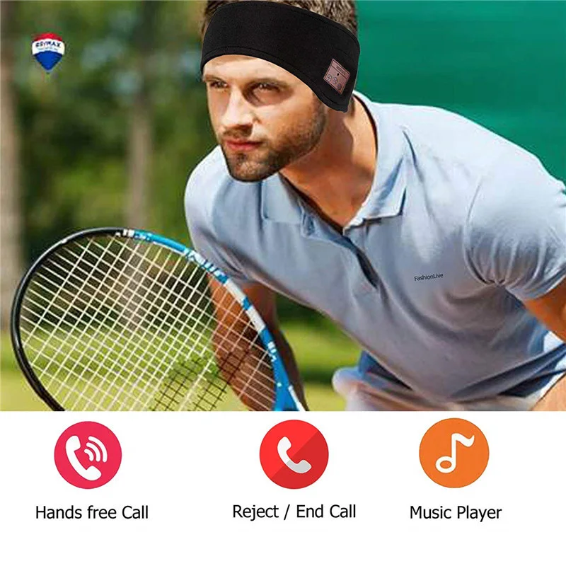

Newly Bluetooth MP3 Headband Wireless Earbuds Headset Earphone Music Stereo Sweat Band for Outdoor Sports