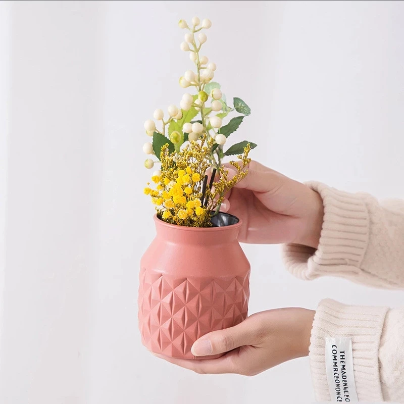 

Nordic surface vase plastic vase modern minimalist hydroponic flower arrangement home decoration accessories