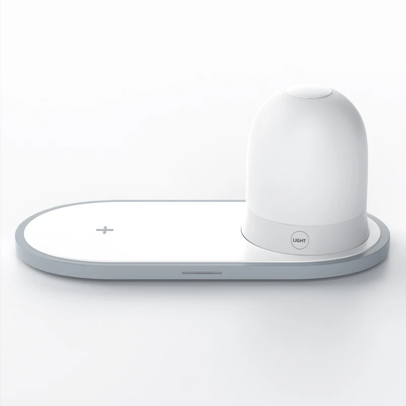 

QI Fast Wireless Charger Dock for iphone Samsung Huawei Xiaomi OnePlus Airpods Charger Holder Smart touch LED lights