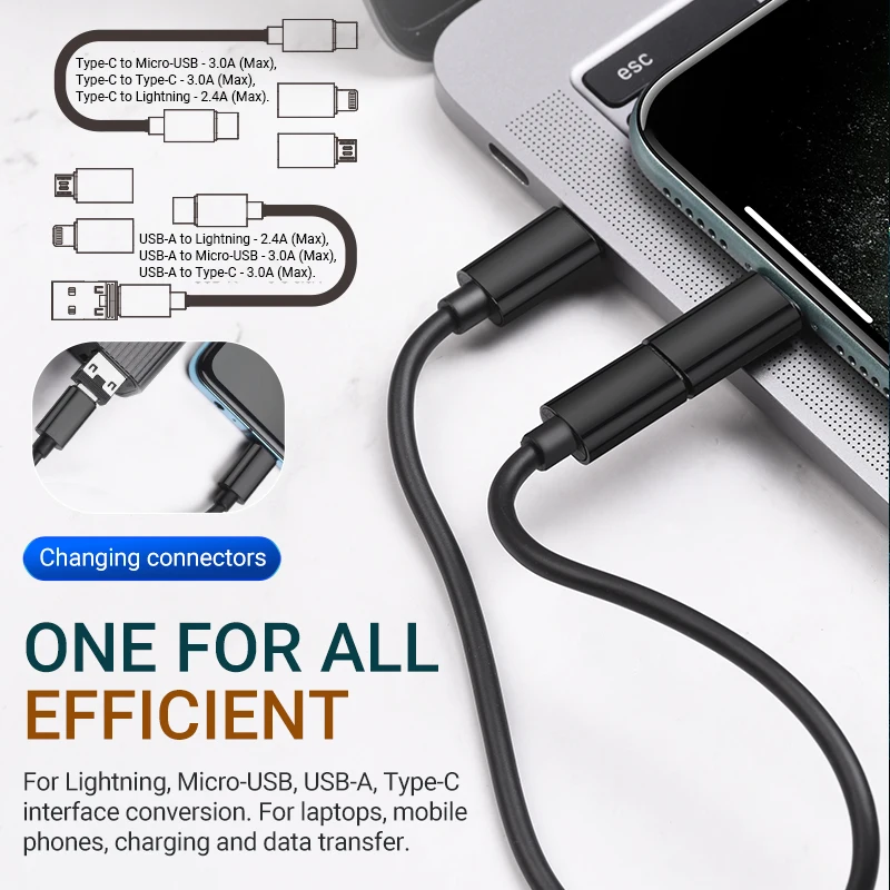hoco зарядный кабель usb для lightning micro type c адаптер iphone xiaomi huawei чехол хранения