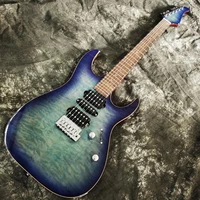 new style blue color flame top 6 stings electric guitarrosewood fingerboard guitarrahigh quality pickup gitaar real photos