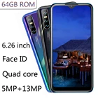 Оригинальный разблокированный сотовый телефон P30 Pro с функцией распознавания лица и каплевидной подсветки, экран 6,26 дюйма, Android, фотокамера 13 МП, 4 Гб ОЗУ 64 Гб ПЗУ