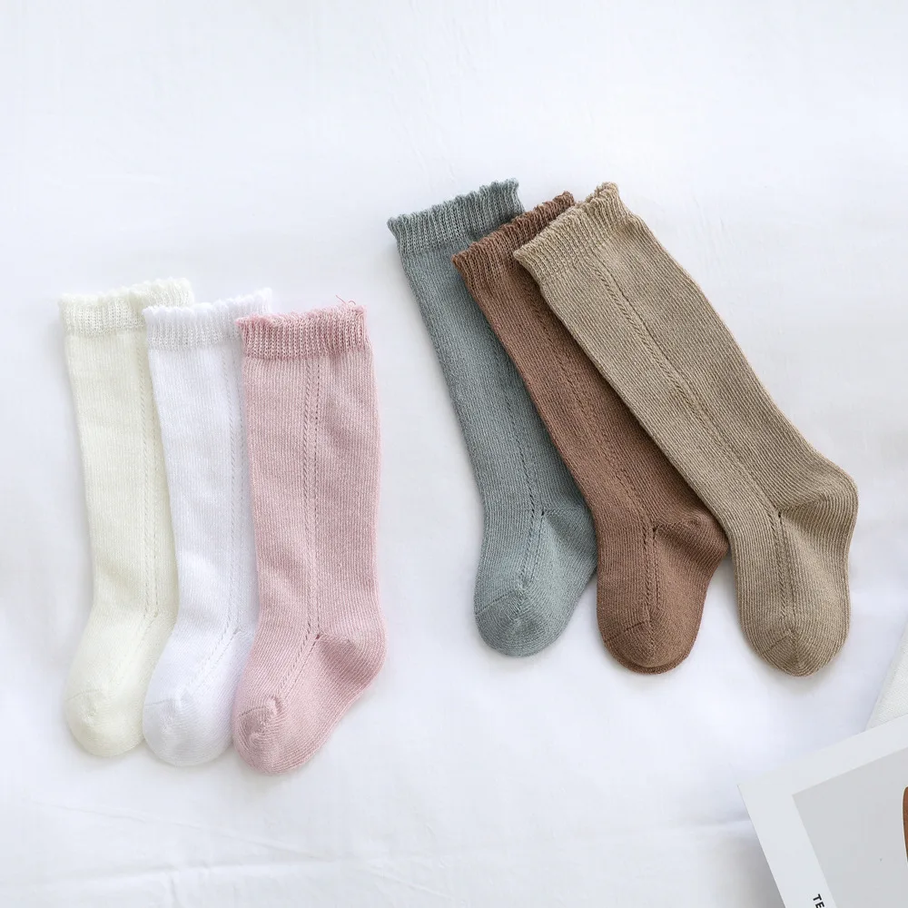 

Children's Socks For Girls Newborn Baby Socks Kids Socks Cotton Mesh Breathable High Knee Socks Spring Autumn