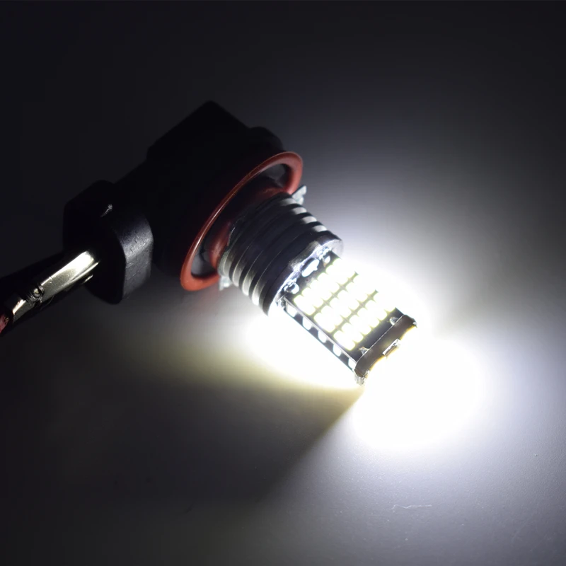 

2PCS X Auto Car led H11 fog light H11 45smd 4014 Chip CANBUS No error free Fog lights DRL Driving light External light White 12V