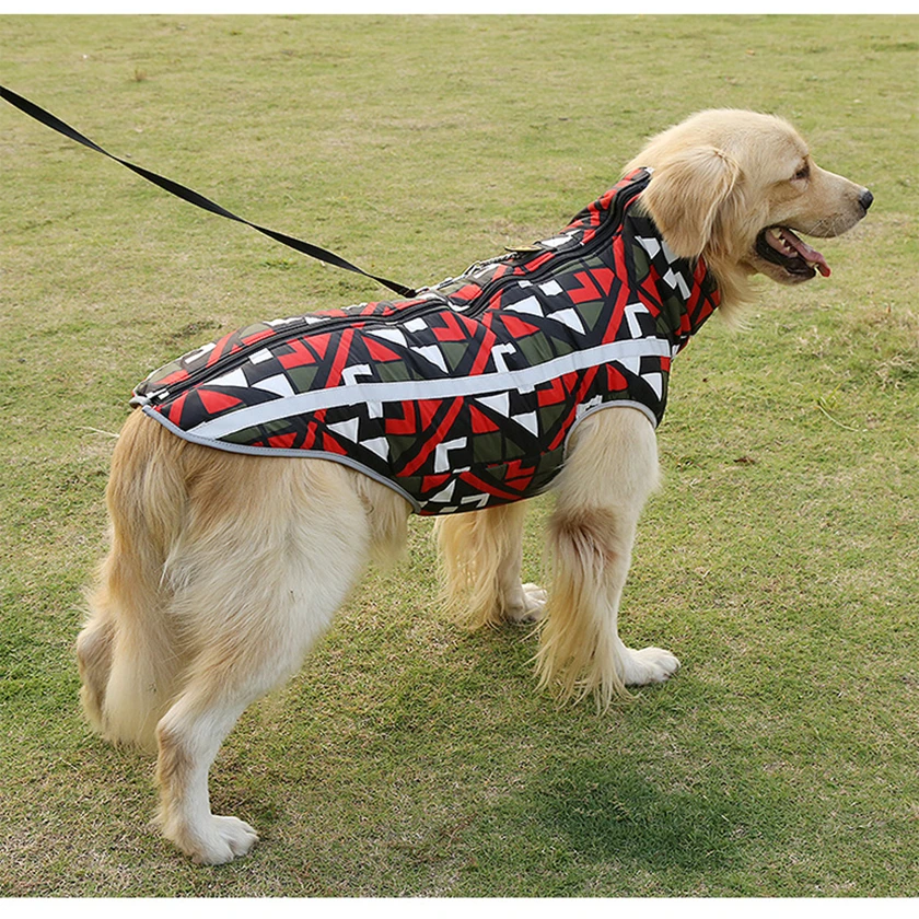 

New pet clothes autumn and winter warm thick dog cotton coat big dog clothes winter dog clothing