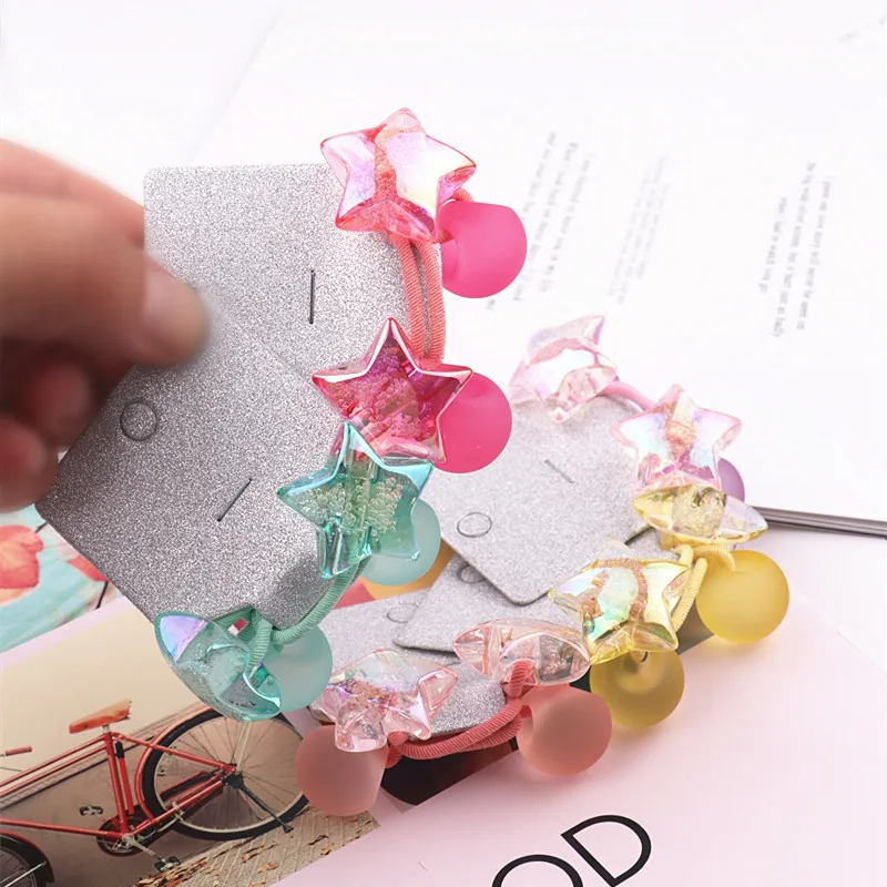 

2pcs/lot Color Simplicity Girls Elastic Hair Bands Ponytail Holder Scrunchies Hair Tie Rope Baby Cute Accessories Princess