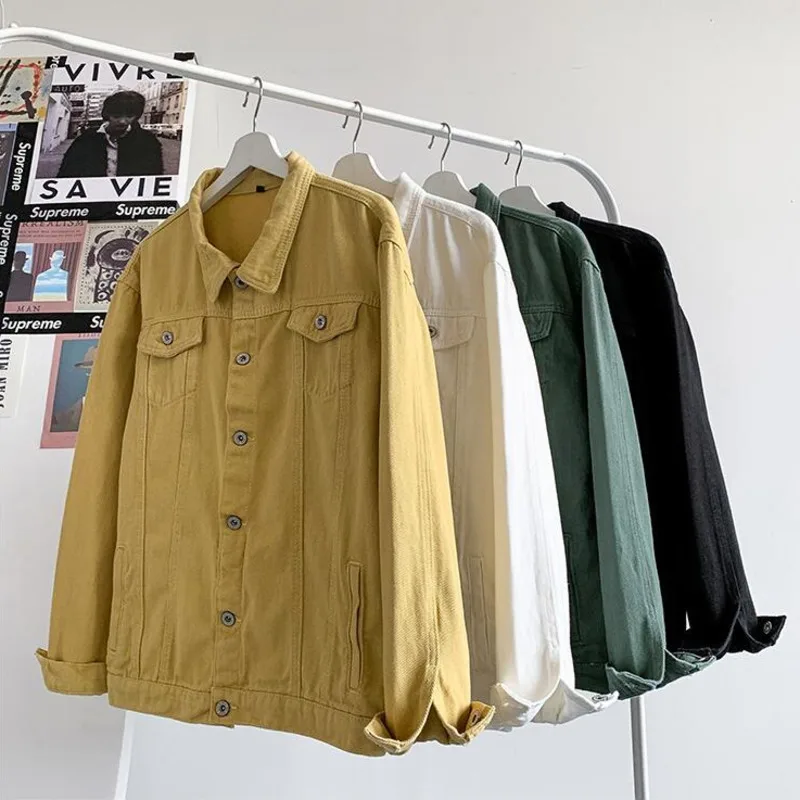 

2021 New Korean Fit Leisure Fashion Boutique Denim Jeans Jacket Men Versatile Youth Fashion Men's Wear Hot Sale