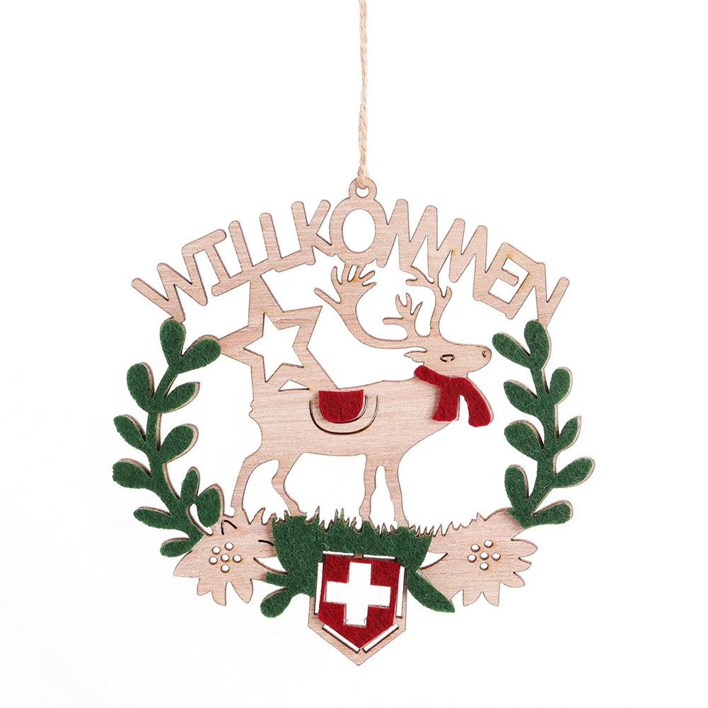 3 шт. деревянное Рождественское украшение Эльзы буквы кулон рождественские