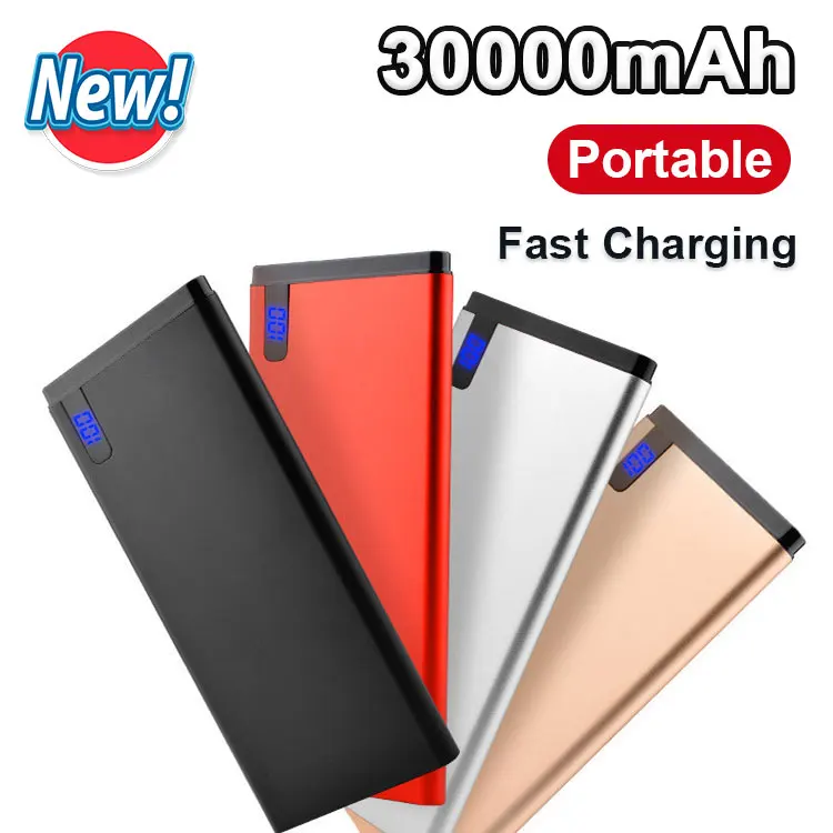 30000mah мини панель солнечных батарей ЖК дисплей цифровой Дисплей Мощность банка