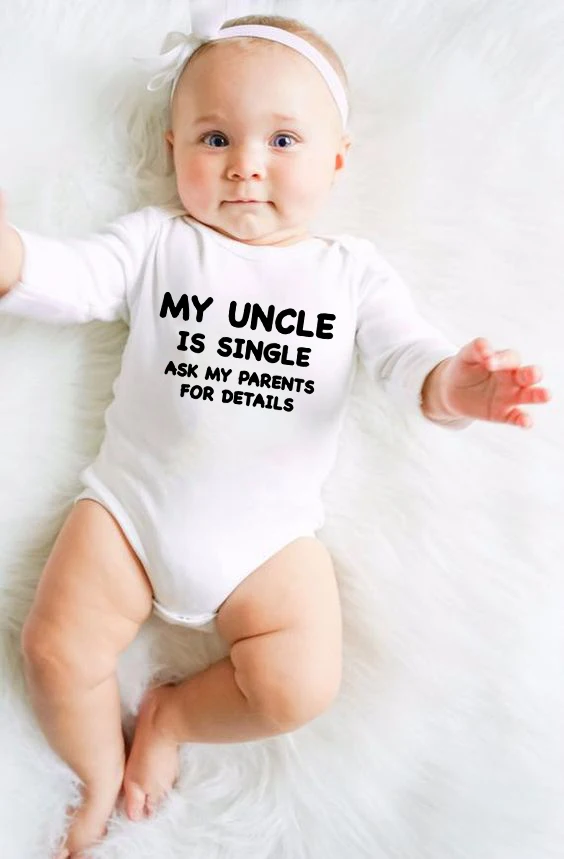 

Комбинезон детский My Uncle Is Single, с длинным рукавом, для мальчиков и девочек