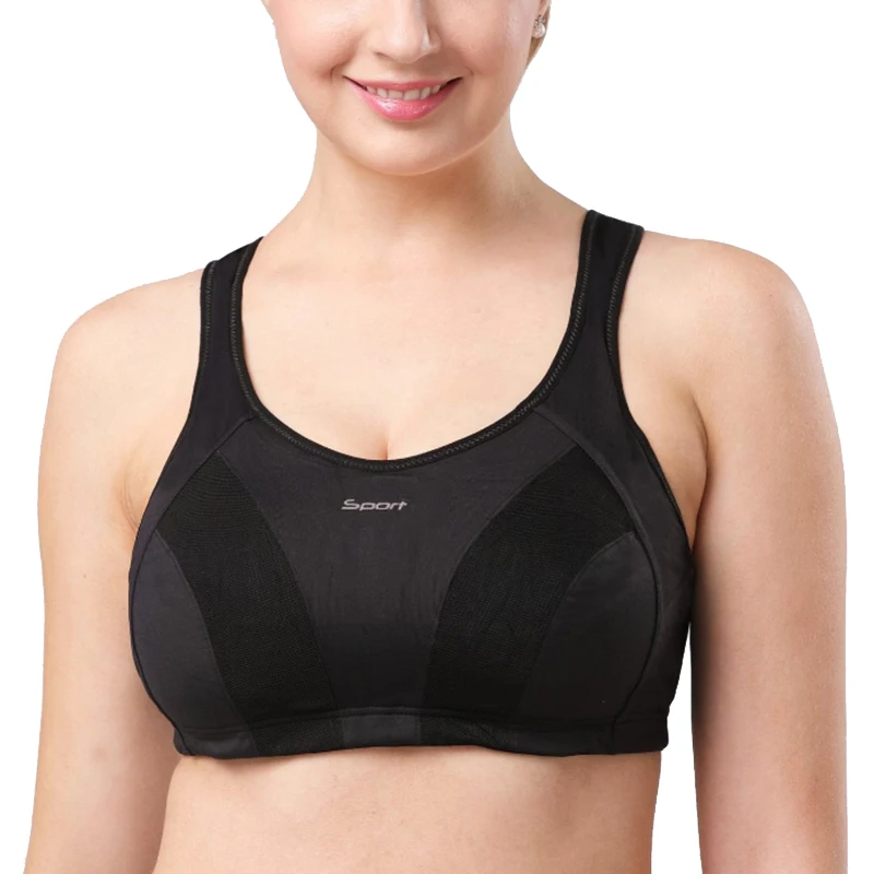 Женский ударопрочный спортивный бюстгальтер с открытой спиной не подбитое