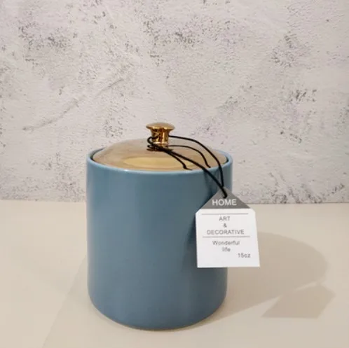 C Скандинавский подсвечник с крышкой ручной работы банка Diy дома соль банка для сахара стол украшения дома банки для хранения fornazettti - Цвет: C