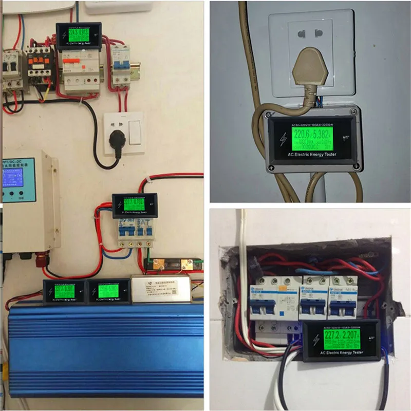 

AT3010 AC50~320V 100A 3KKW Phone App AC Meters Digital Voltage Meters indicator Power Energy Meter Voltmeter Ammeter Current