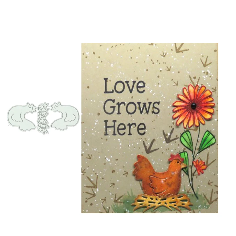 

2021 New Design Metal Cutting Dies Chicken Coop Craft for Scrapbooking Handmade Knife Mould Blade Punch Stencils Dies Cut Model