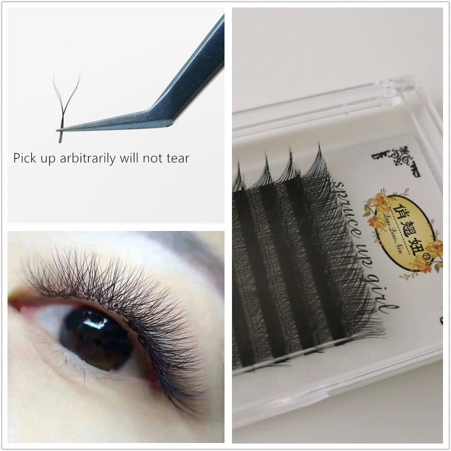 

Easy Graft Faux Mink Y Shape Volume Eyelash Extension 8-15 Length Individual y False Eyelashes W Weave Cheap Lash Makeup Tools