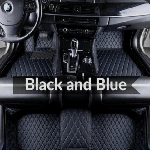 Black and Blue Настоящие коврики для Lexus RX Class RX300 RX350 RX350L RX450h RX450hL 6D полный охват автомобильные коврики для багажника - Название цвета: Black and Blue