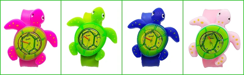 High Quality Children Watch for Girls Baby Gift 3D Minnie Turtle Pat Flap Wrist Watch Child Sports Students Clock Kids Watches