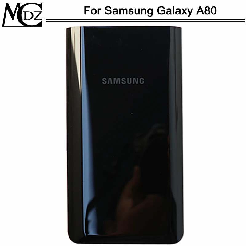 A80 для телефона samsung Galaxy A80 крышка батареи задняя крышка задняя дверь корпус - Цвет: Черный