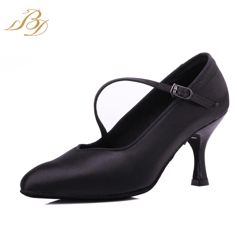 BD dancer's standard shoes Classic Satin all season high heel female dance soft outsole modern 138 Free Shipping | Спорт и