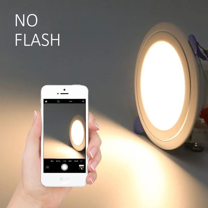 Светодиодный светильник без водителя встраиваемый SMD 9 Вт 12 белый черный AC220V