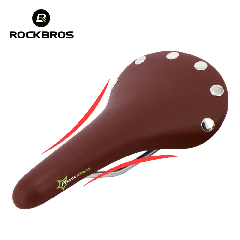 Велосипедное седло ROCKBROS мягкое переднее из ПВХ кожи в ностальгическом стиле с