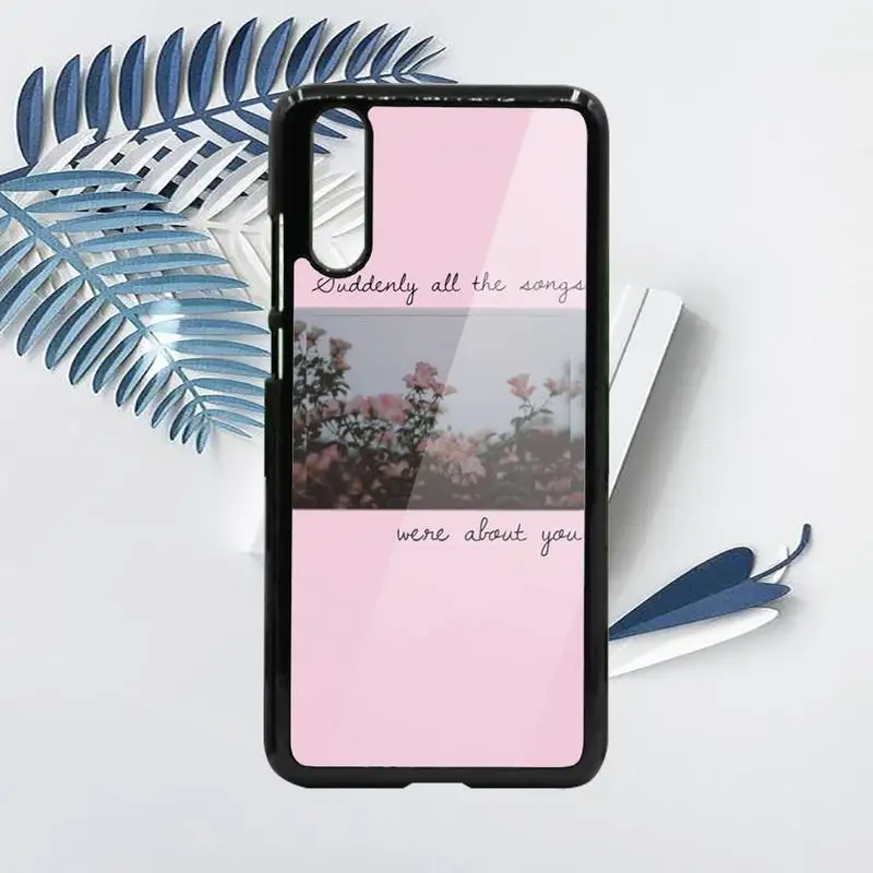 

Aesthetics songs lyrics flower angel Phone Case For Samsung galaxy S note 8 9 20 10 e lite2019 plus pro ultra Hard PC