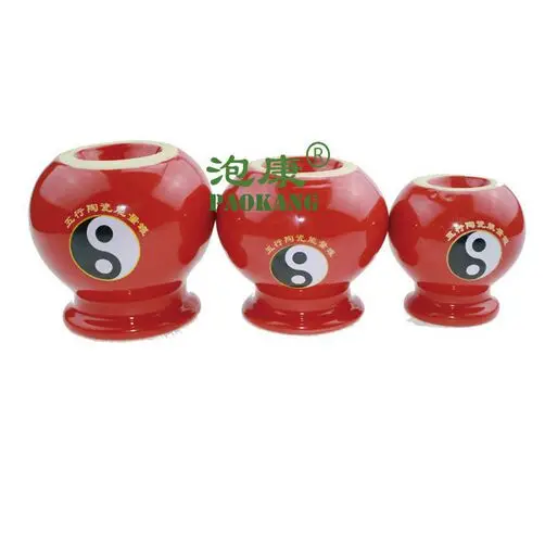 3 чашки керамические массажные медицинские банки для терапии тела медицинская