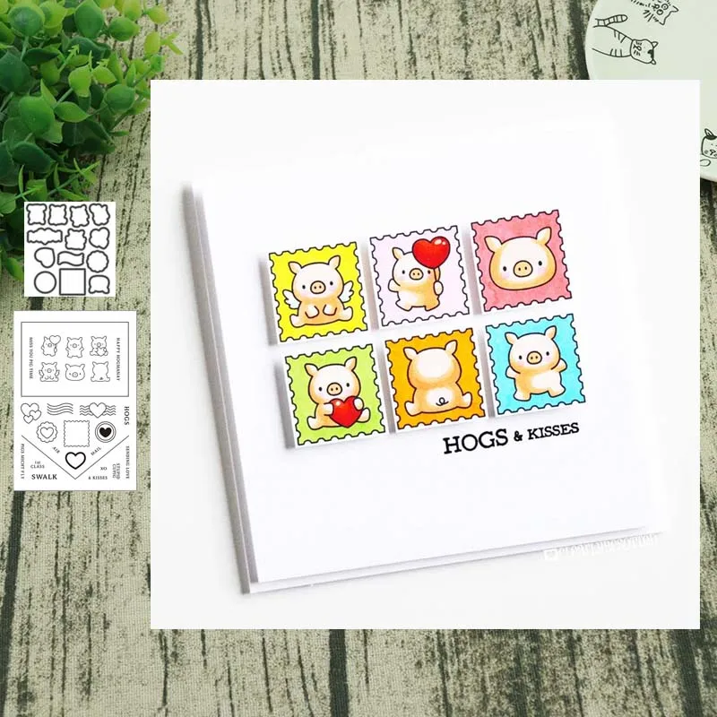 С надписью Love металлический Трафаретный вырубной штамп и прозрачные наклейки