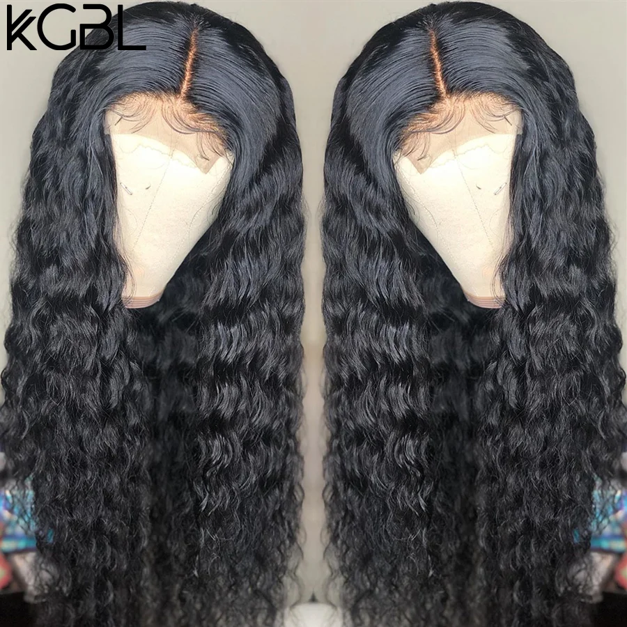 KGBL 13*4 Кружева спереди среднего соотношения 8 "-24" не Remy вьющиеся человеческие