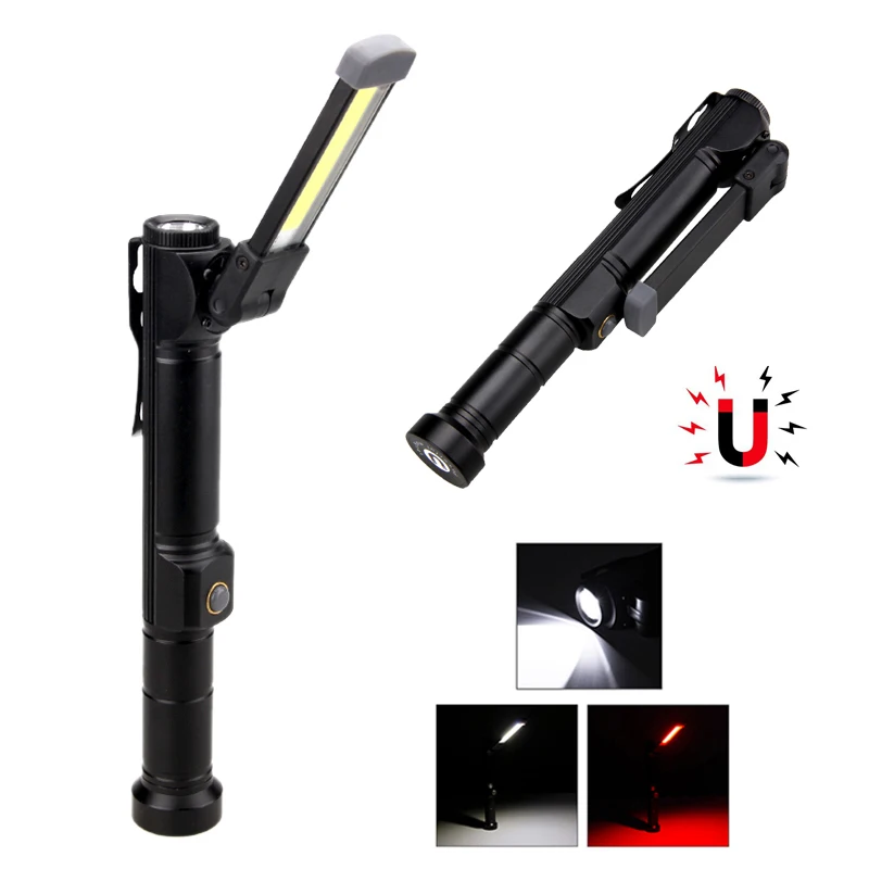 Складной магнитный складной крючок подвесной Карманный светильник вспышка