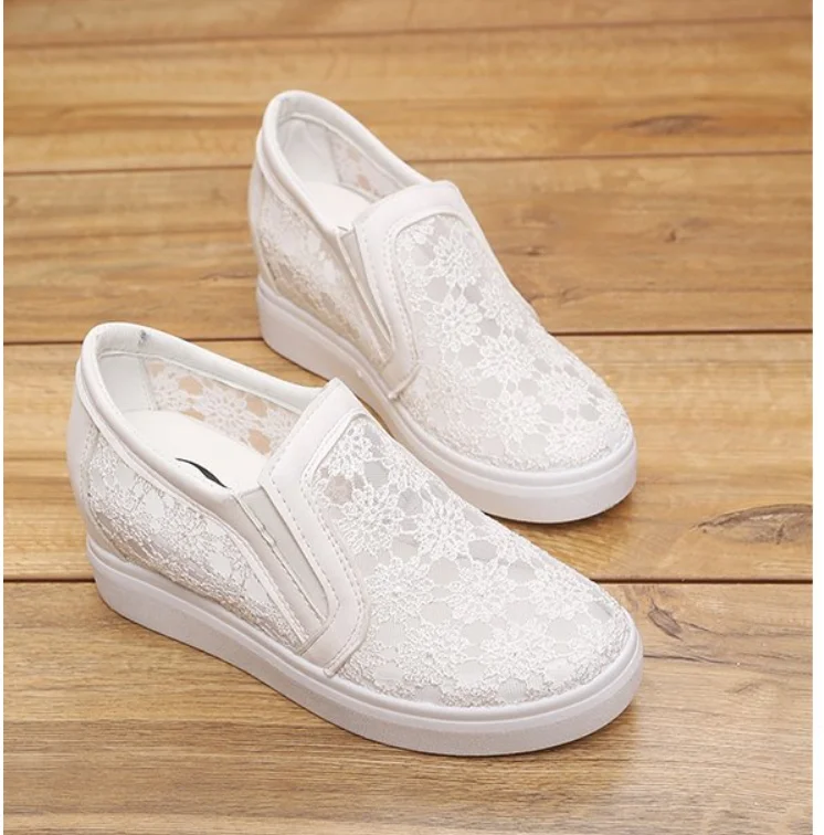 

2021 Hot Comfortable Women Loafers Shoes Lace Slip on Walking Shoes White Sneakers Casual Shoes Ballet Flats Platform Shoes