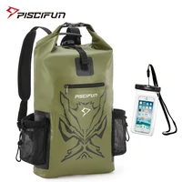 piscifun waterproof dry bag 20l 40l 50l floating dry backpack with phone case for fishing boating swimming kayaking surfing