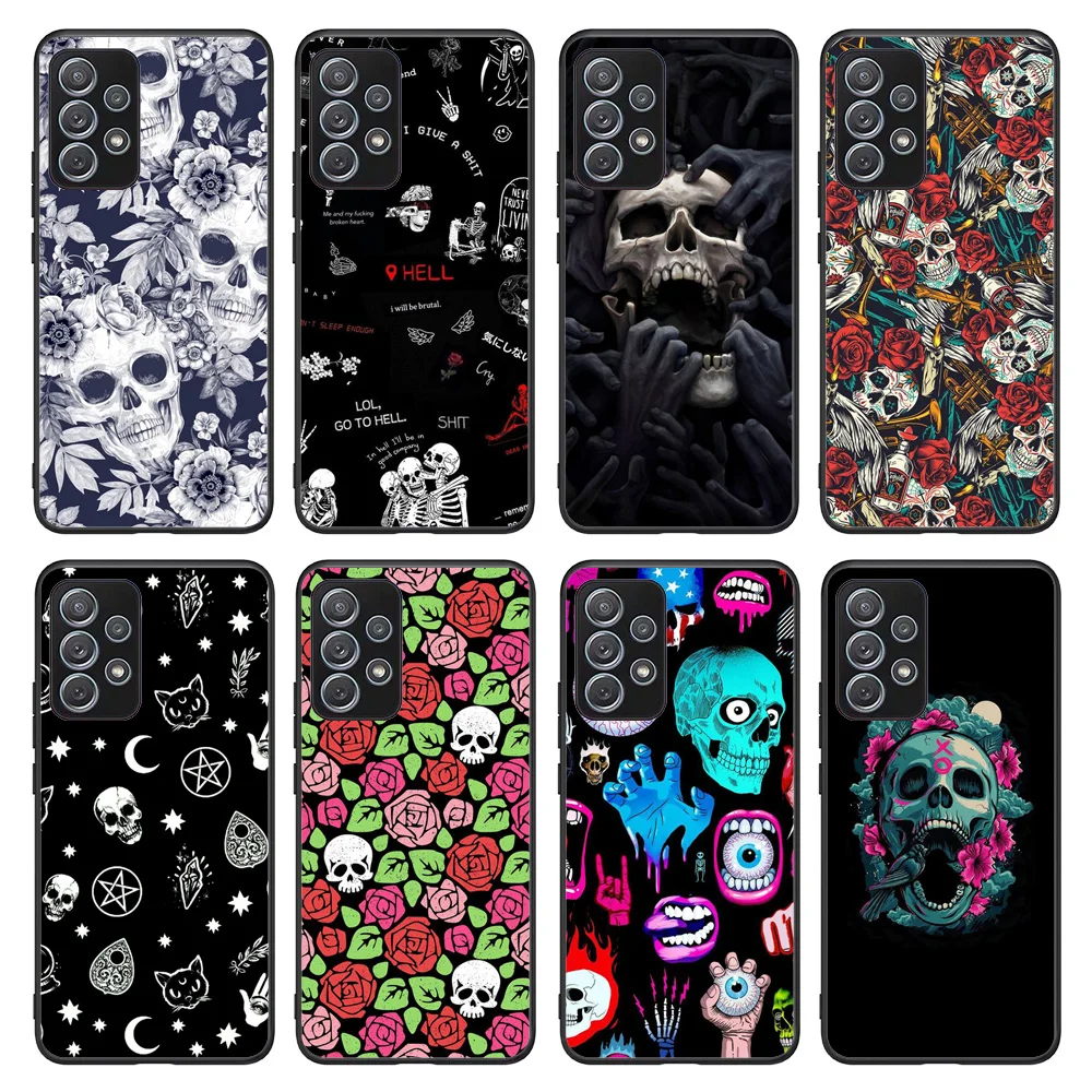 

Skull Art Phone Cover For Samsung Galaxy A02 A10 A20 A21S A31 A40 A41 A42 A50 A51 A52 A70 A71 A72 A03S A32 A22 A82 Phone Case