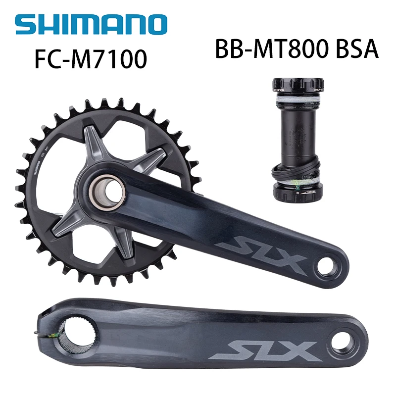 

SHIMANO SLX FC M7100 M7120 кривошипная система 12S MTB велосипедная цепь 170 мм 175 мм 30T 32T 34T 36-26T MT800 Нижний Кронштейн M7100 кривошипная система