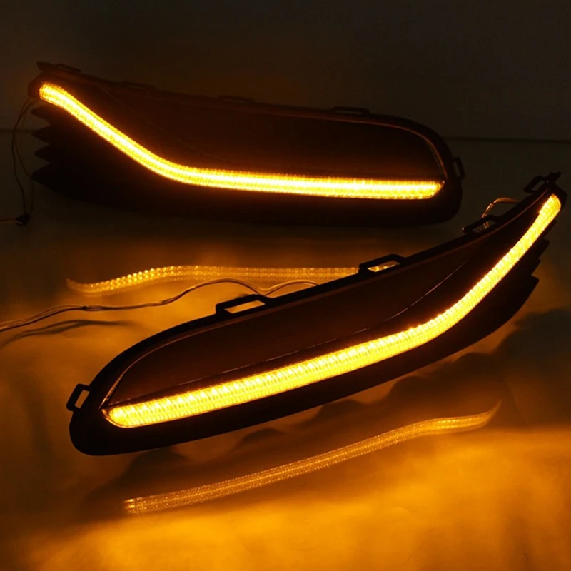 

2Pcs For-Polo Daytime Running Lights LED Daytime Running Lights Modified High-Brightness Fog Lights