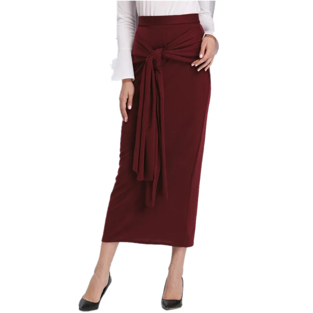 Черные юбки-карандаш женские сексуальные винтажные облегающие Макси-юбки до