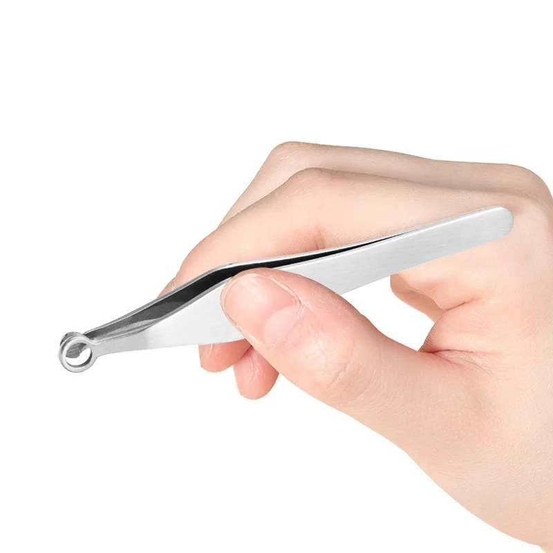 

1pcs Universal Nose Hair Trimming Tweezers Eyebrow Nose Hair Cut Stainless Steel