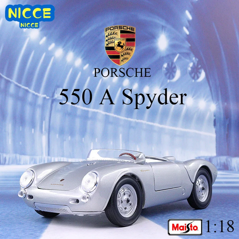 

Maisto 1:18 Porsche 550 A Spyder Die Casting Alloy Retro Car Model Classic Car Model Car Decoration Collection Gif B584t