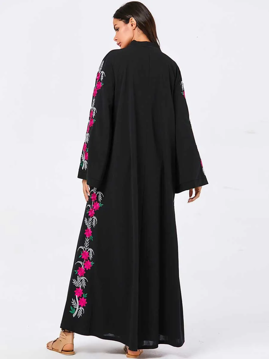 Открытое платье-абайя для женщин турецкий арабский мусульманский Джуба джилбаб