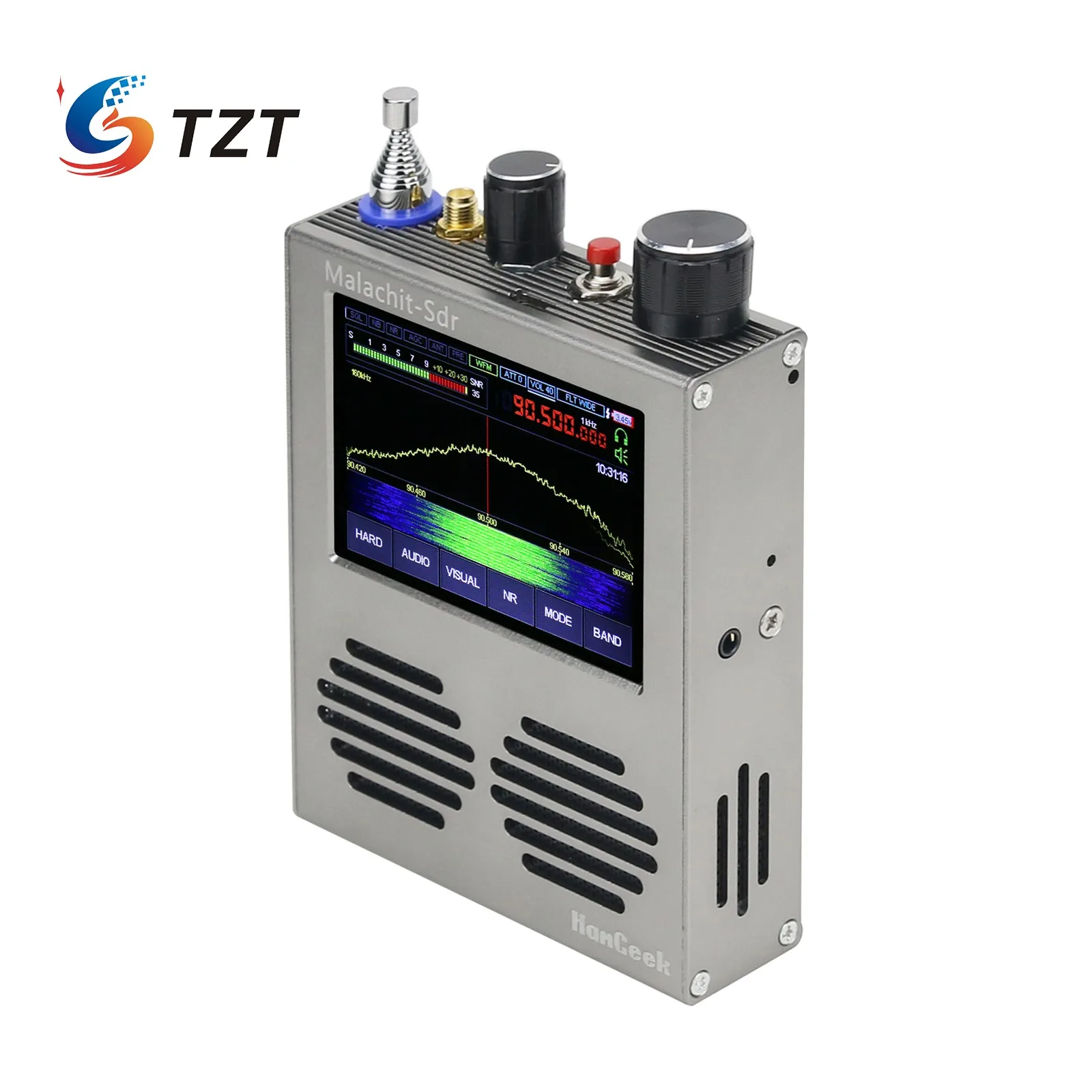 TZT New 1.10c Malachite radio Malahit DSP portable SDR receiver 50KHz-2GHz shortwave 3.5" Touch Screen | Электроника