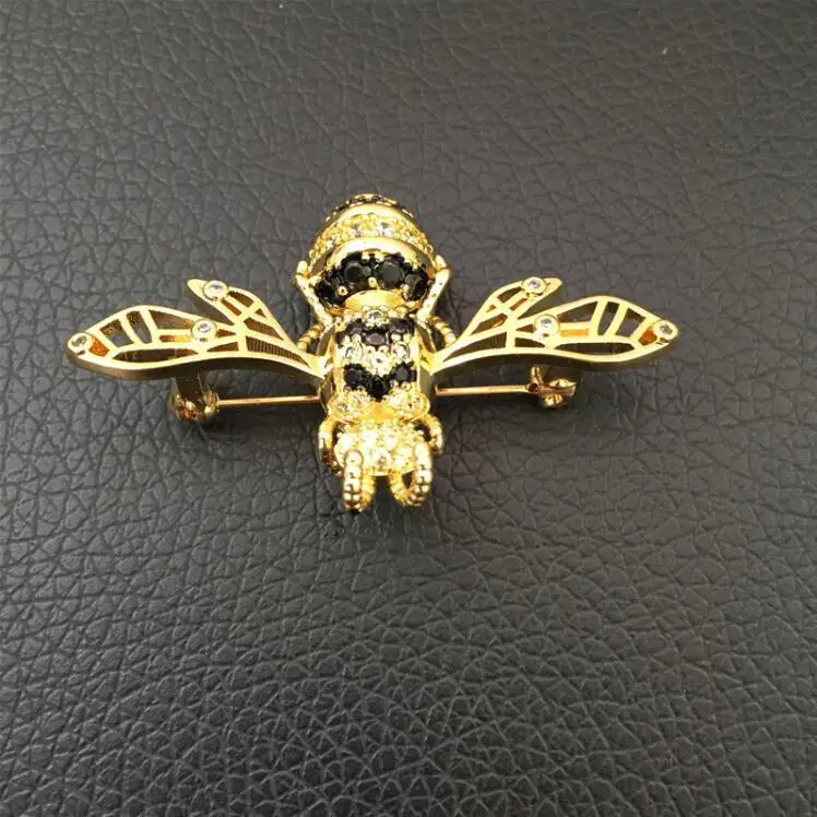 Модное медное циркон брошь в виде пчелы для женщин Очаровательная cc Подарки