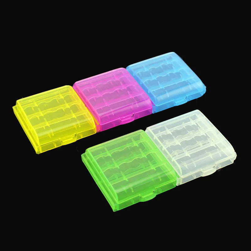 5 Color Plastic Case Holder Storage Box Cover for 10440 14500 AA AAA Battery Box Container Bag Case Organizer Box Case images - 6