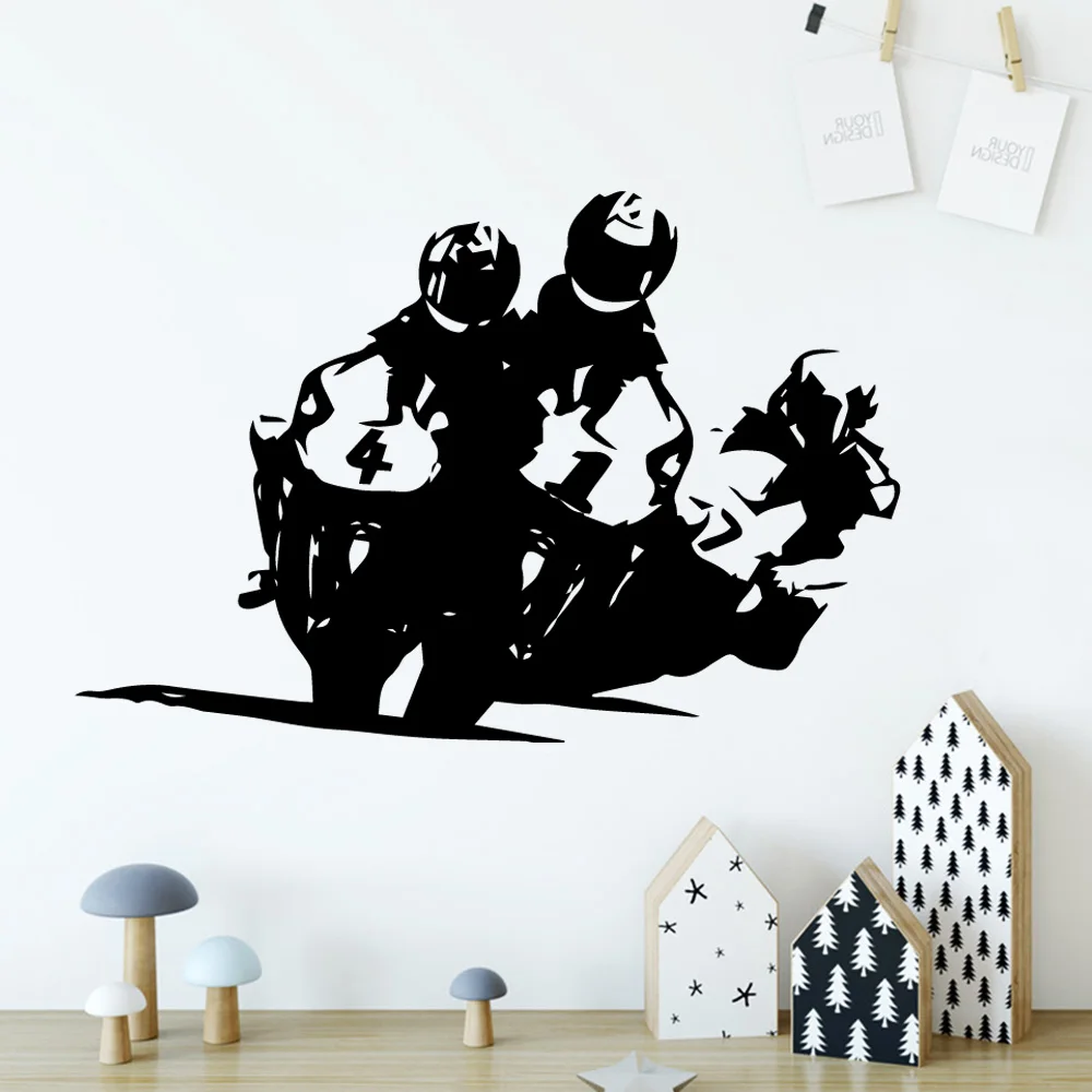 Креативная Спортивная мотоциклетная настенная наклейка украшение модная