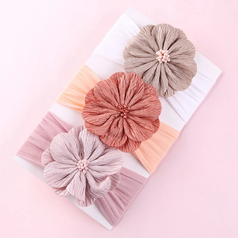 Новорожденный 15 цветов хлопок цветок головная повязка для головной убор девочки