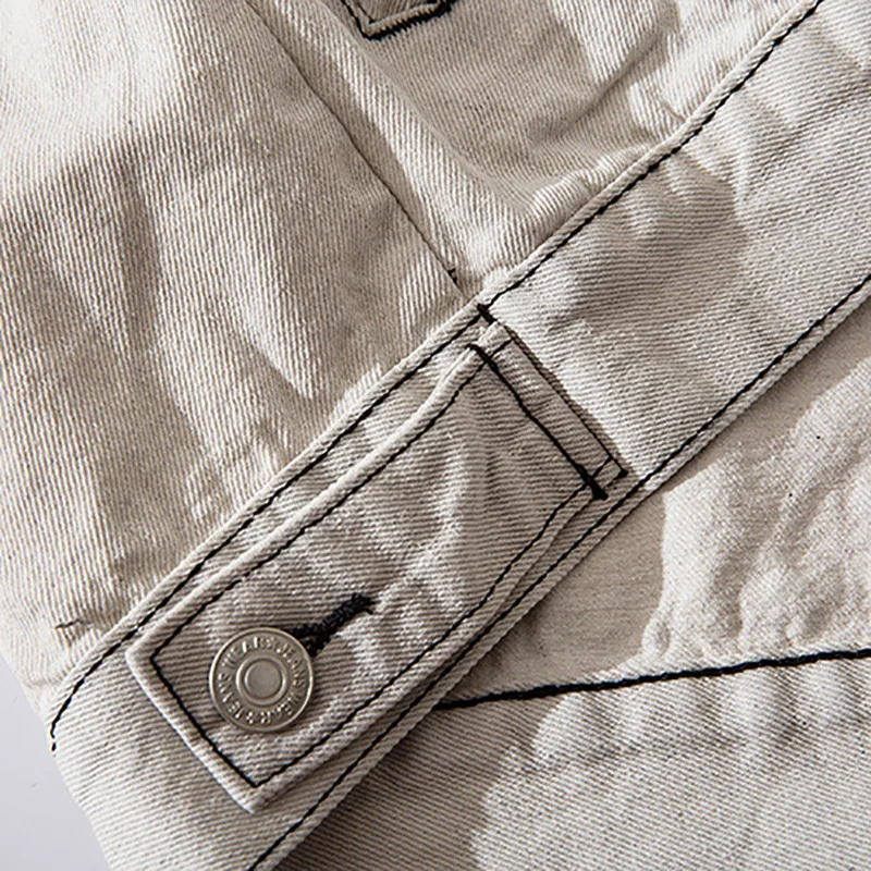 

ABOORUN Gradient Harajuku Hip Hop Denim Jacket Men Printed Streetwear Oversized Fashion Jeans Jacket for Male R3360