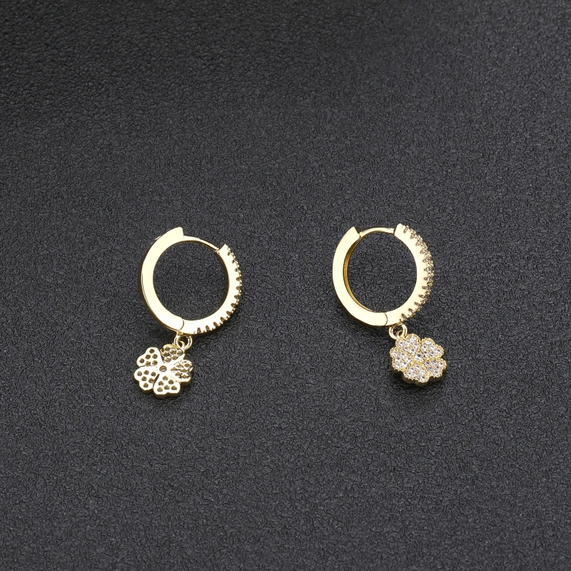 Женские серьги кольца SIPENGJEL в Корейском стиле с подвеской виде цветка ювелирные