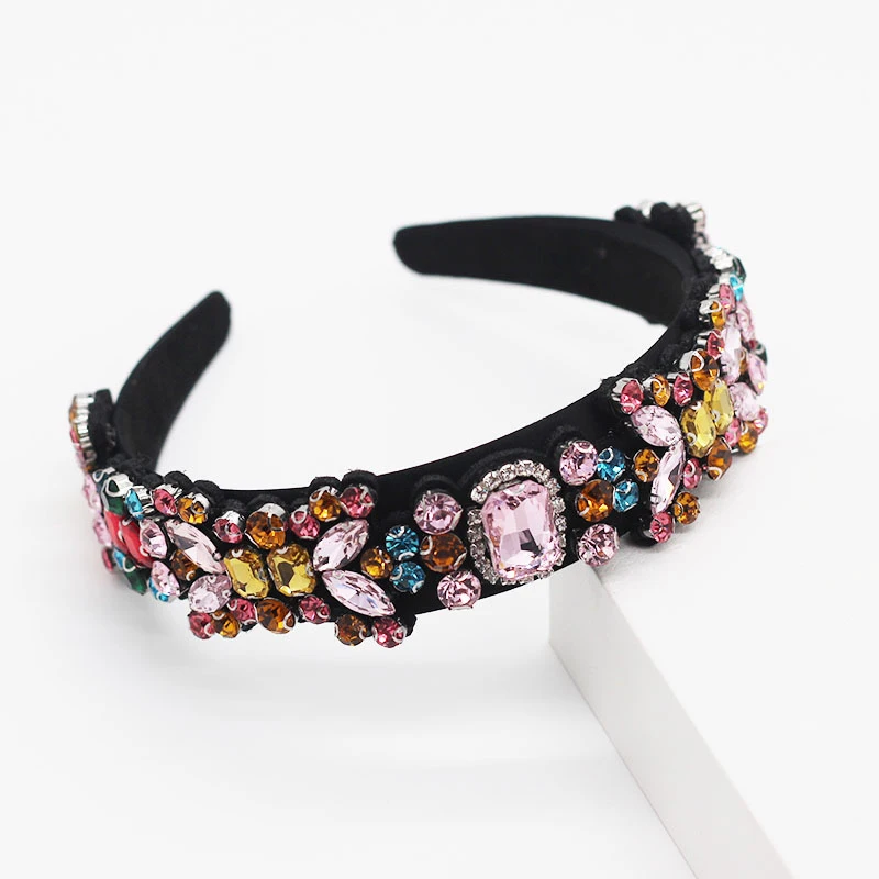 

Baroque temperament rhinestone Women Hairbands luxury crystal headband For Wedding Party Vintage Hair Jewelry hair accessories