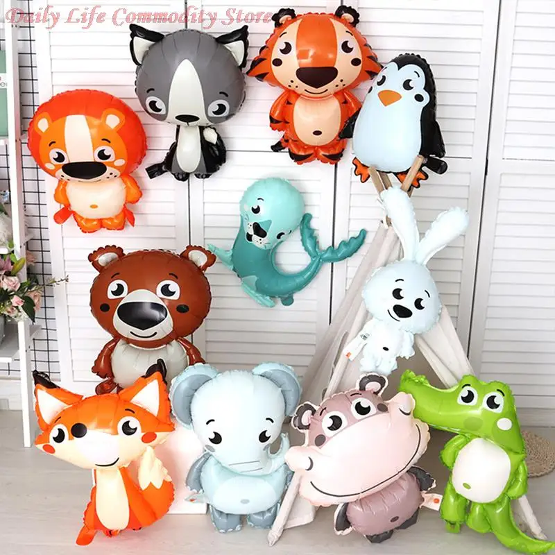 

12Pcs Animal Helium Balloon Cute Squirrel Fox Penguin Foil Balloon Baby Shower Birthday Party Decorations Kids Toy Air Globos