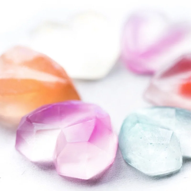 Силиконовая форма для мыла FUNBAKY 6 полостей бриллиантовое сердце изготовления