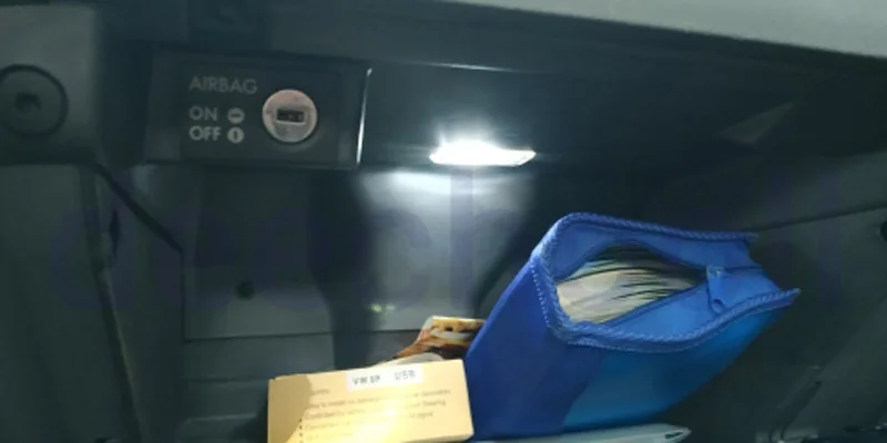 Комплект из 9 светодиодных ламп чистого белого цвета для номерного знака +